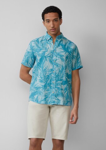 s.Oliver Comfort fit Button Up Shirt in Blue: front