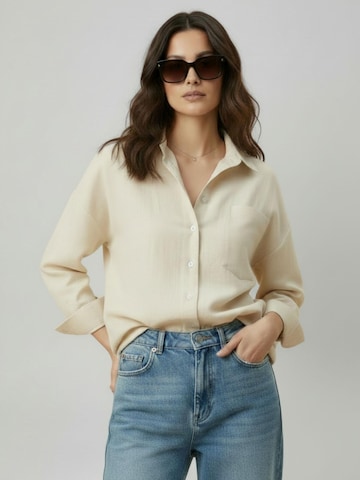 WEARABLE STORIES Blouse 'Jess' in Beige