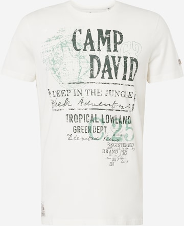 balta CAMP DAVID Marškinėliai: priekis