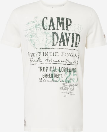 CAMP DAVID Shirt in White: front