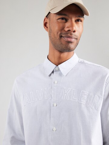 Calvin Klein Jeans Regular fit Button Up Shirt in Blue