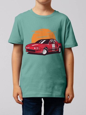 Maglietta 'Sport Car' di watabout.kids in blu: frontale