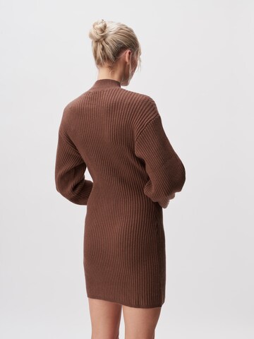 LeGer by Lena Gercke Knitted dress 'Loreen' in Brown
