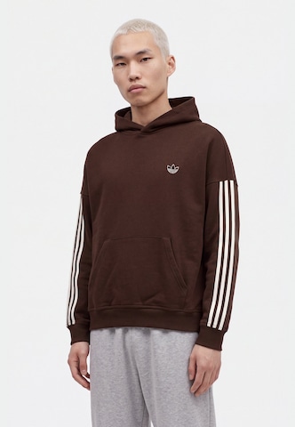 Bluză de molton de la ADIDAS ORIGINALS pe maro: față