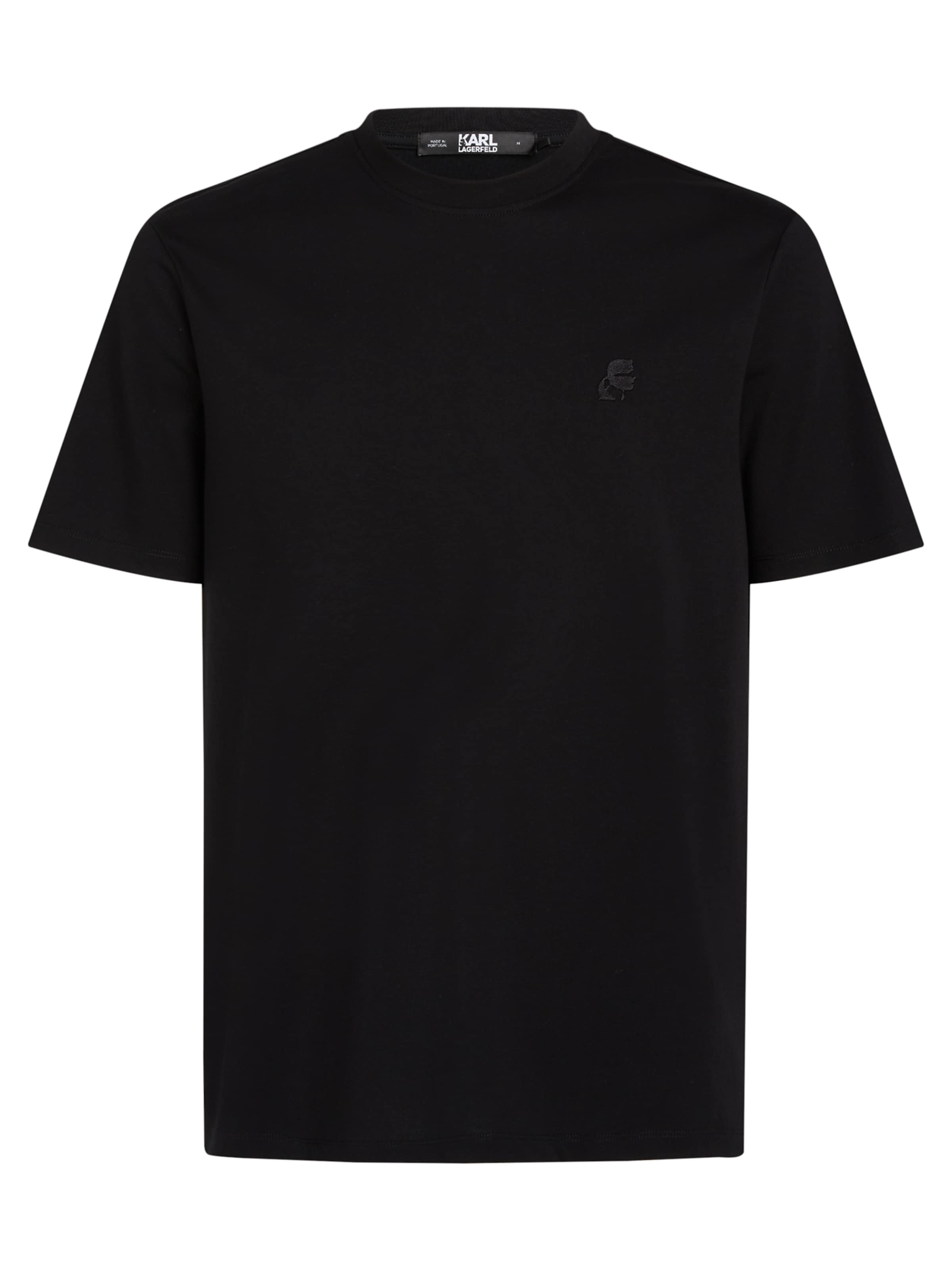 melns Karl Lagerfeld T-Krekls 'Kameo': no priekšpuses