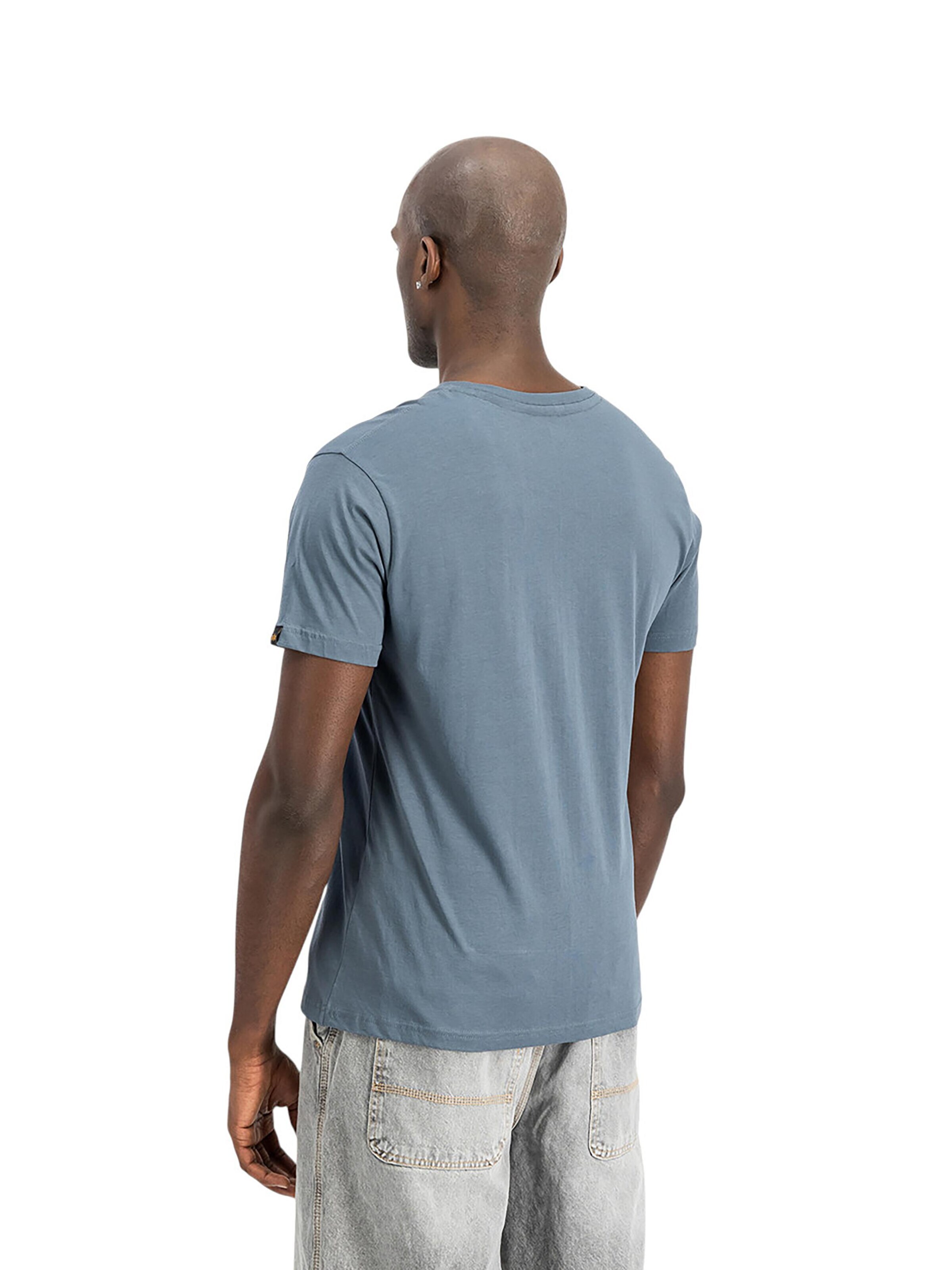 ALPHA INDUSTRIES Shirt 'Label' in Blue