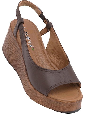 Limoya Slingback Pumps 'Heiraten' in Brown: front