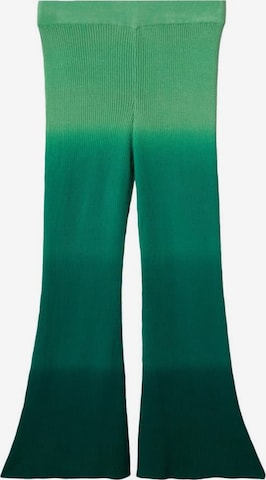 MANGO Zvonový Kalhoty – zelená: přední strana