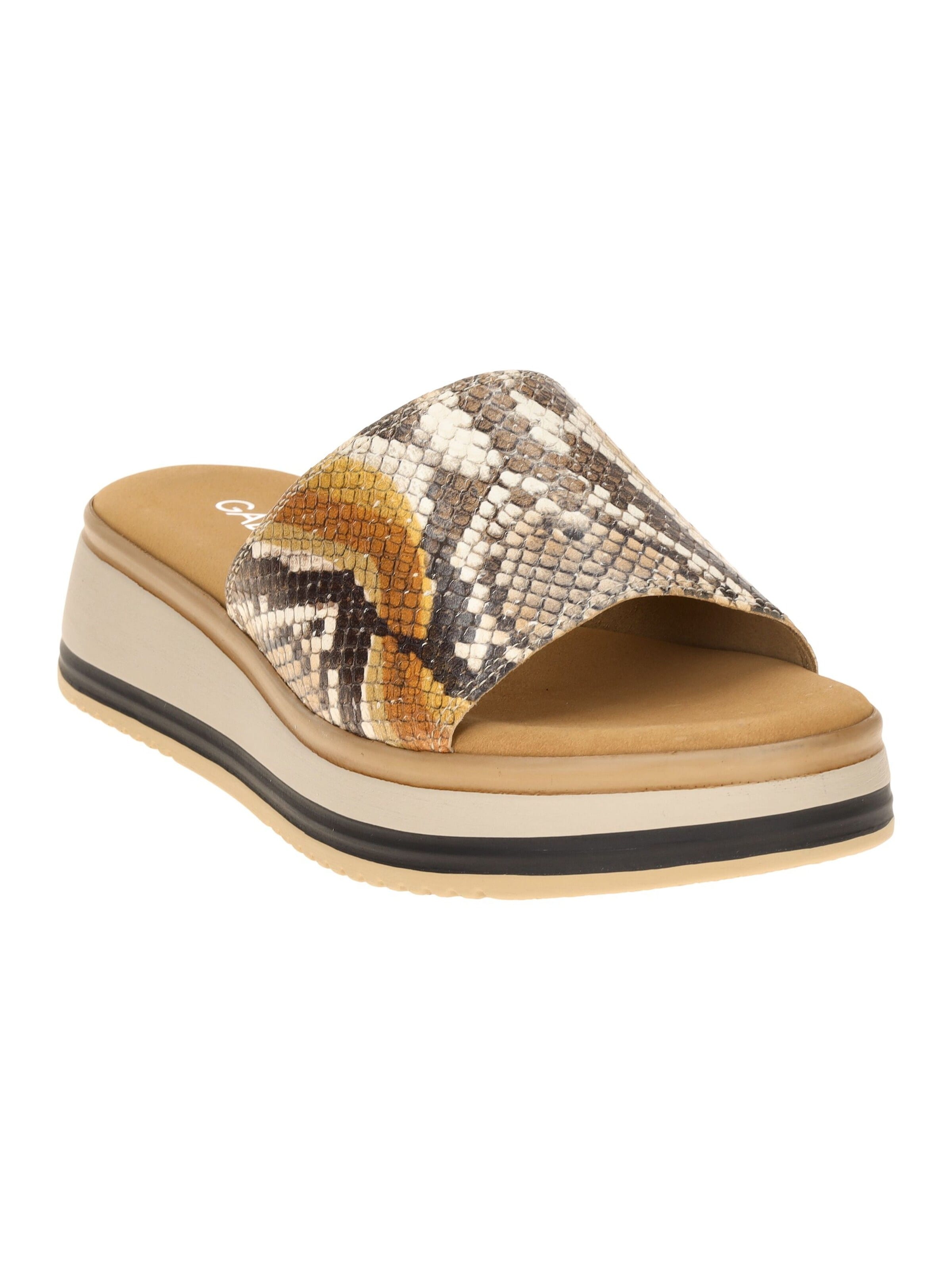 GABOR Mules 'Gabor Plateau Pantolette braun Python 82.740.82' in Brown