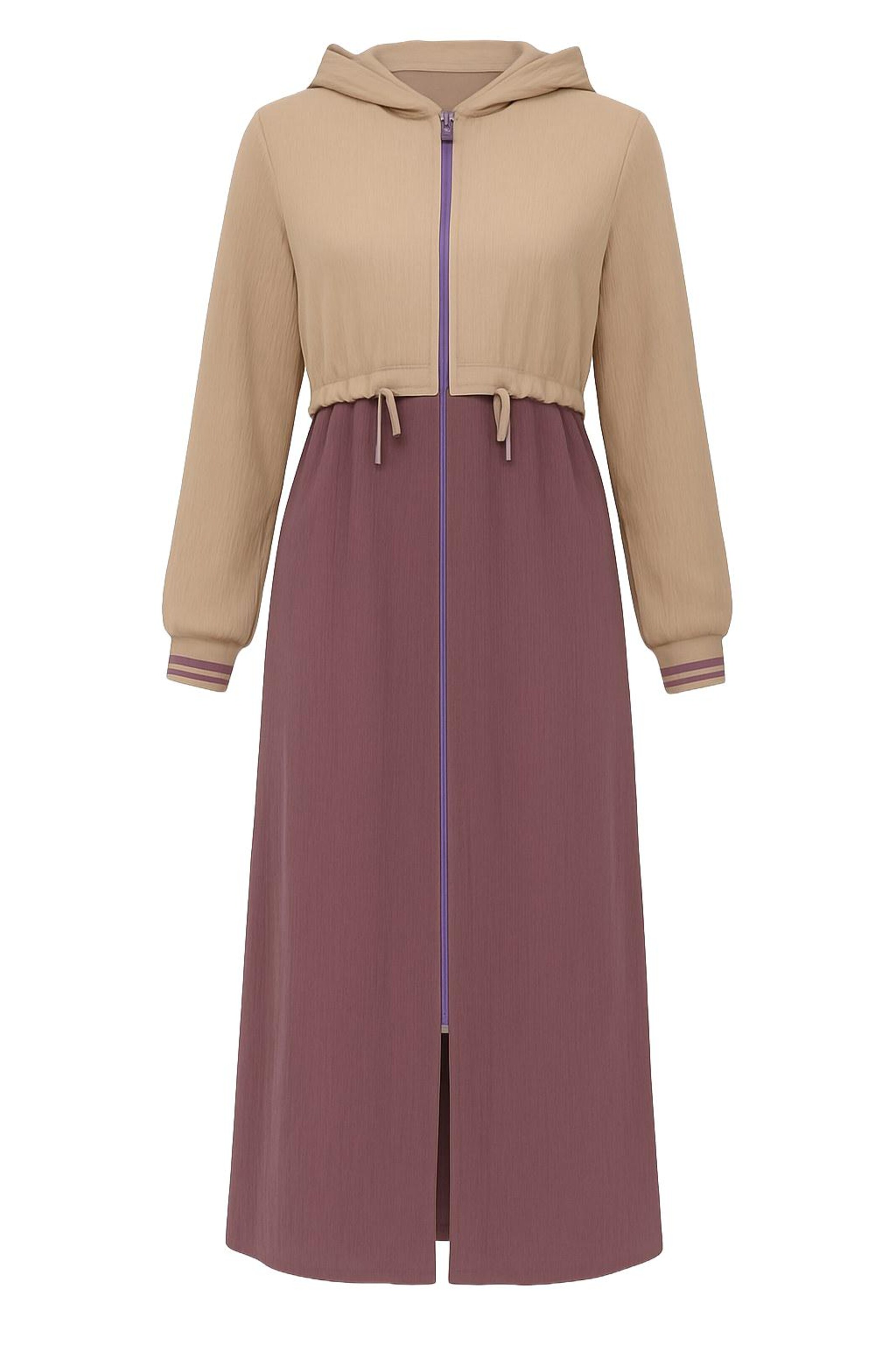 MODAMIHRAM Jurk in Beige: voorkant