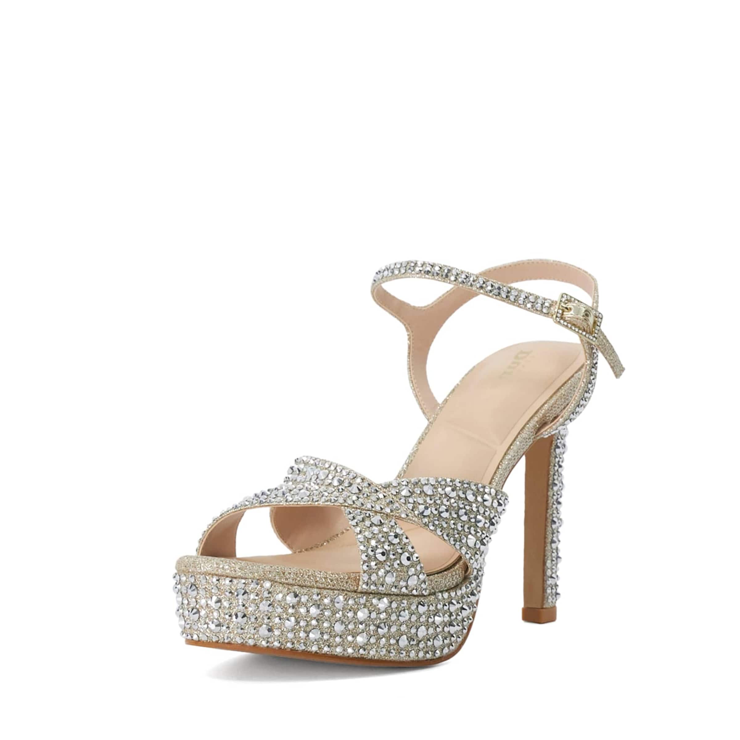 Dune LONDON Riemensandale 'Mayve' in Gold: Vorderseite