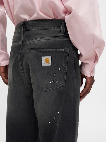 melns Carhartt WIP Vaļīgs piegriezums Džinsi 'Landon'