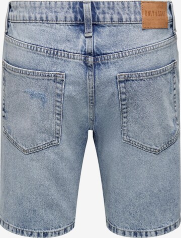 Only & Sons Regular Shorts 'Edge' in Blau