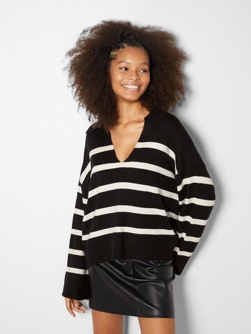 Pull-over Bershka en noir : devant