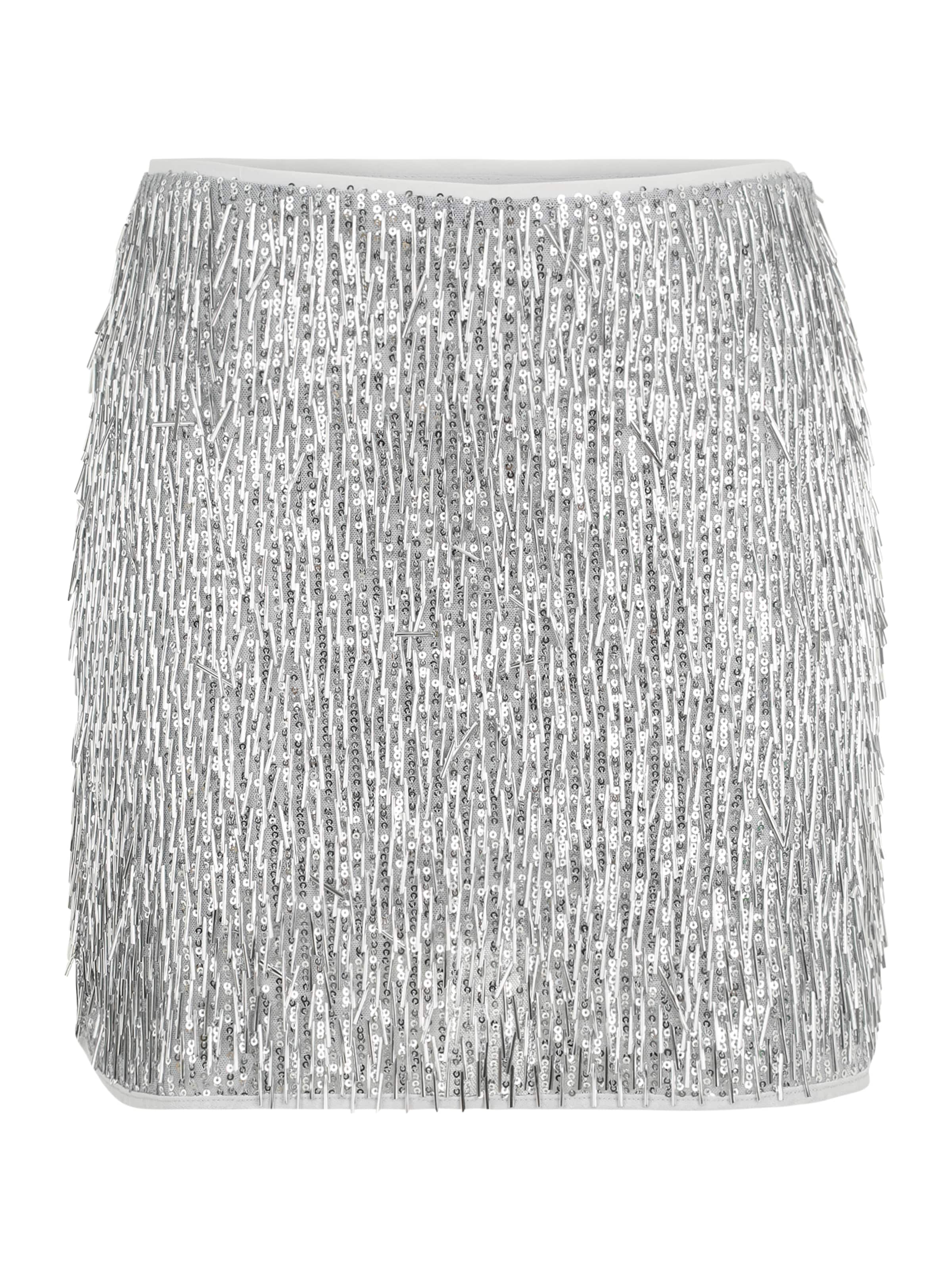 TOPSHOP Юбка в Серебристый: спереди