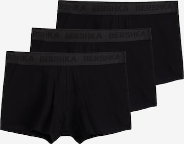 BershkaBokserice - crna boja: prednji dio