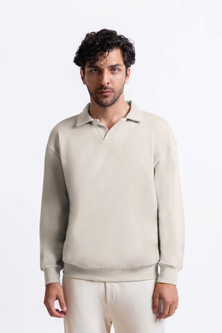 Sweat-shirt UNIQVIBE en beige : devant
