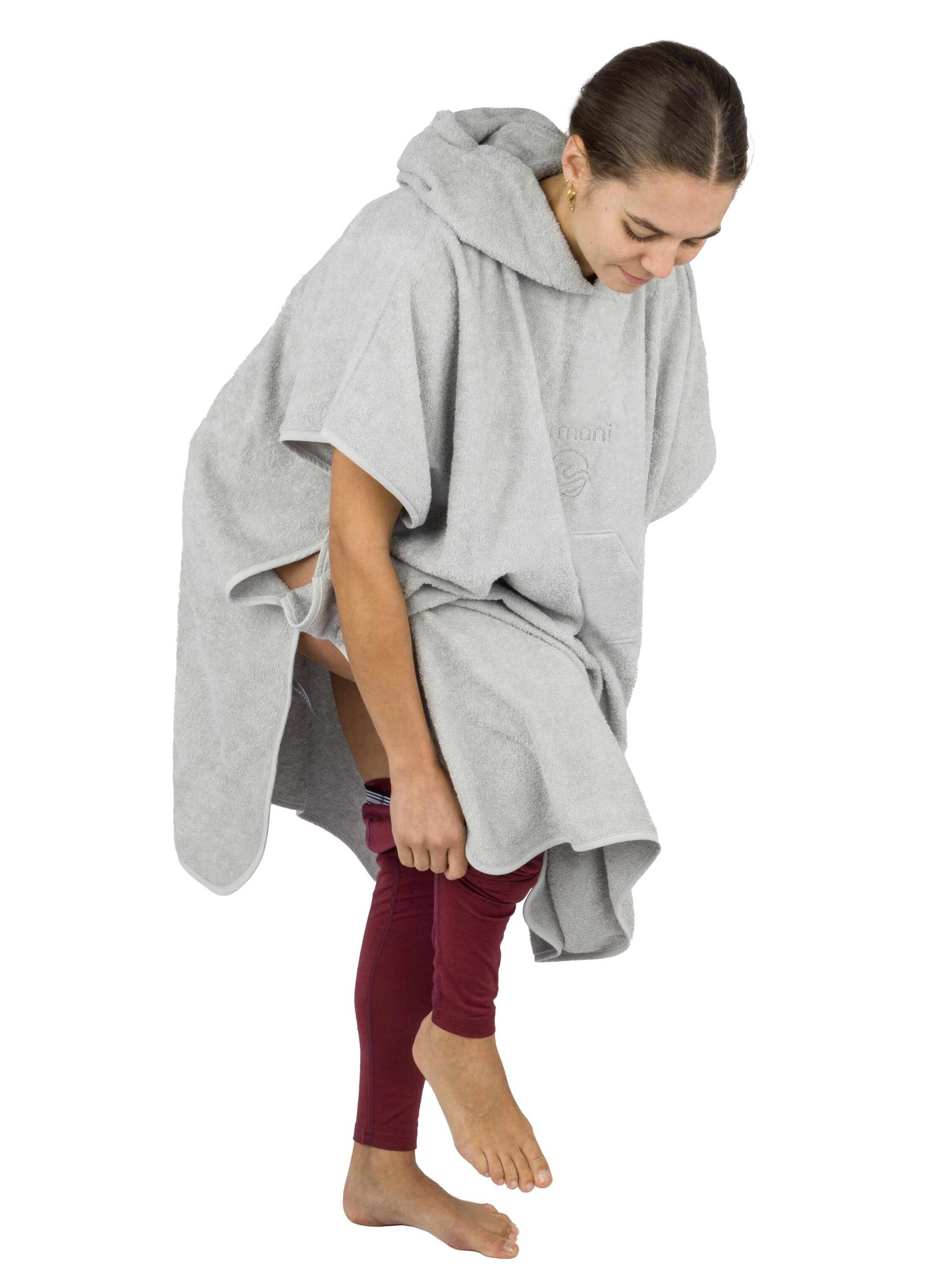 normani Badjas kort 'Sitra' in Grijs