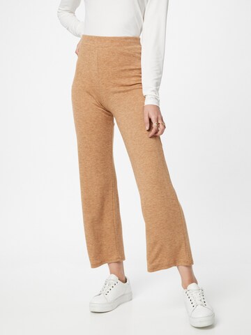 WAL G. Wide leg Broek 'THIERRY' in Bruin: voorkant