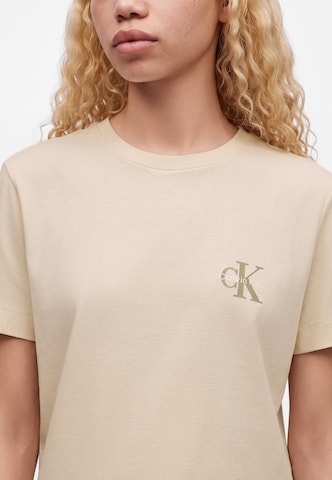 Calvin Klein Jeans Μπλουζάκι σε μπεζ: μπροστά
