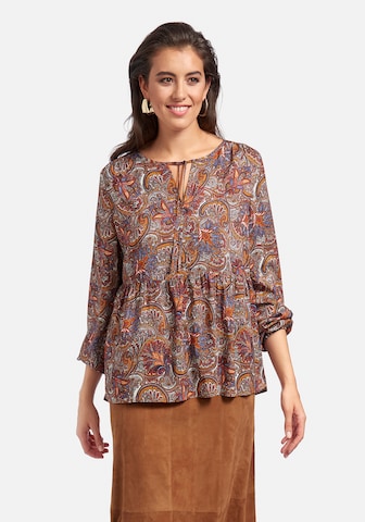 Emilia Lay Tunic in Brown: front