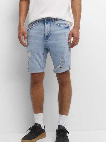 Pull&Bear Regular Shorts in Blau: predná strana