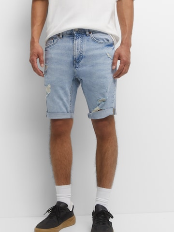 Pull&Bear Szabványos Farmer - kék: elől