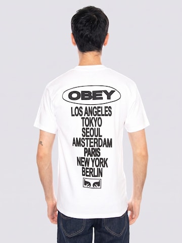 Obey Shirt 'Global Impact' in Wit