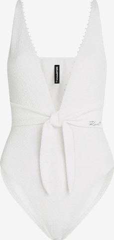 Karl Lagerfeld Uimapuku värissä beige: etupuoli