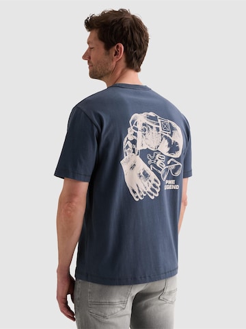 PME Legend Paita 'PME LEGEND - T-shirt in jersey with small artwork on the chest' värissä sininen