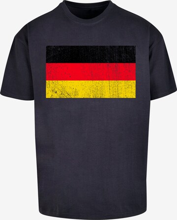 F4NT4STIC Shirt 'Germany Deutschland Flagge distressed' in Blauw: voorkant