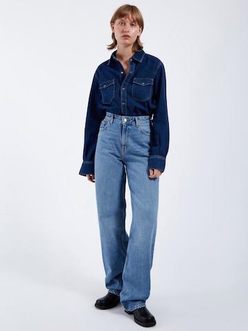 Dr. Denim Blouse 'Sukie' in Blue