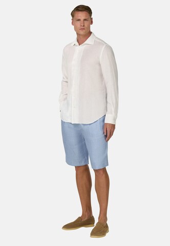 Boggi Milano Regular Pleat-front trousers in Blue