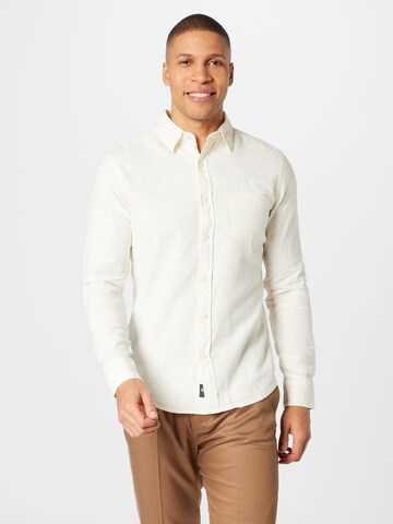 Dockers Slim fit Button Up Shirt in Beige: front