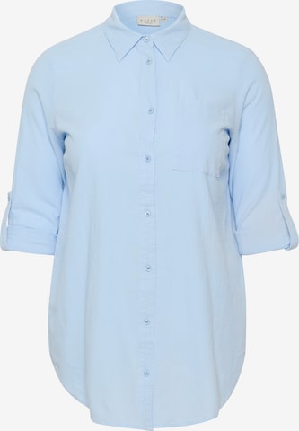 KAFFE CURVE Blouse 'Nana' in Blue: front