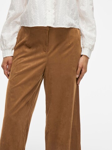 VILA Wide Leg Hose 'VIHena' in Braun