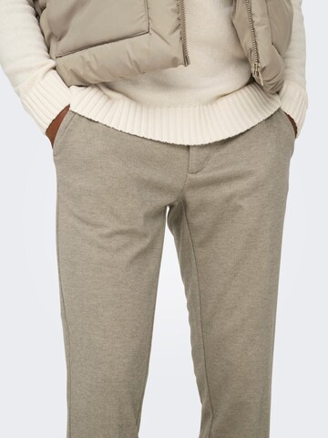 Only & Sons Slim fit Chino Pants 'ONSMark' in Beige