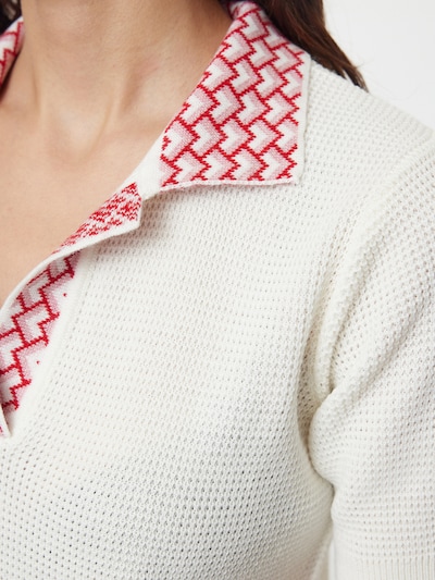 Trendyol Pullover in ecru / rosa / rot, Produktansicht