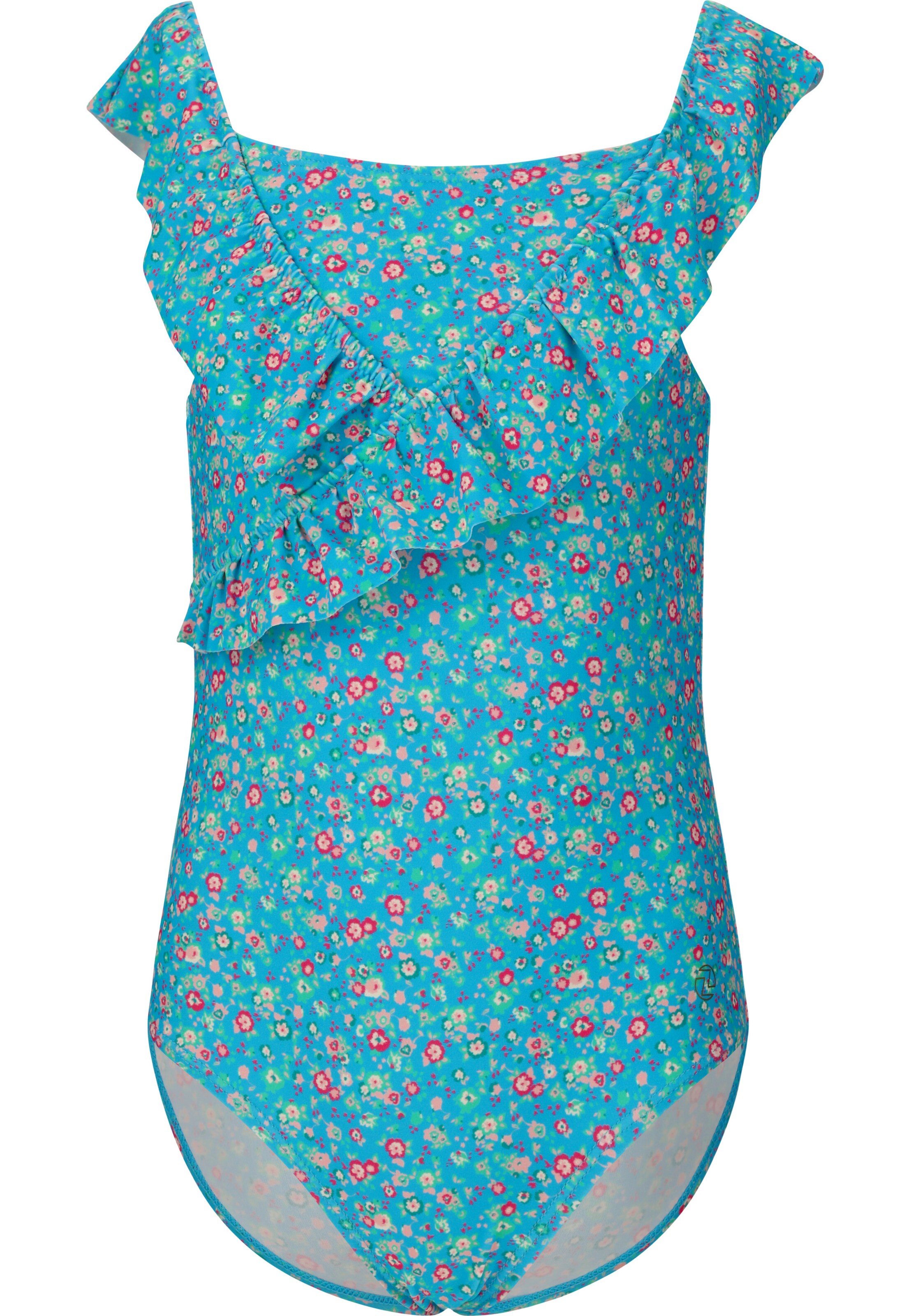 ZigZag Badeanzug 'Tropical' in Blau: Vorderseite