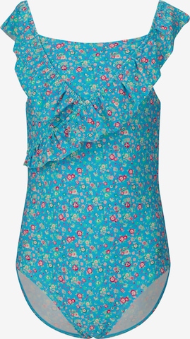 ZigZag Swimsuit 'Tropical' in Blue: front