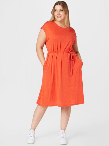 Vero Moda Curve Kleid 'JUNE' in Rot: predná strana