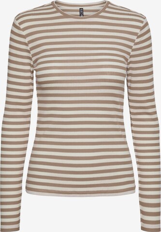 PIECES T-shirt 'RUKA' i beige: framsida