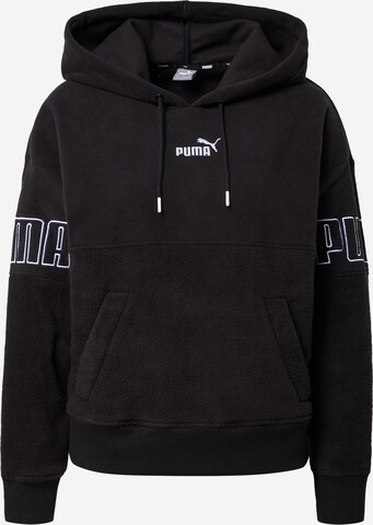 PUMA Athletic Sweatshirt in Black: front