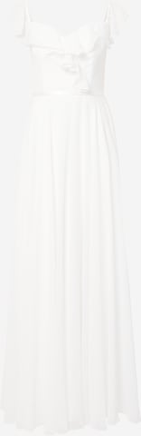 mascara Evening Dress in White: front