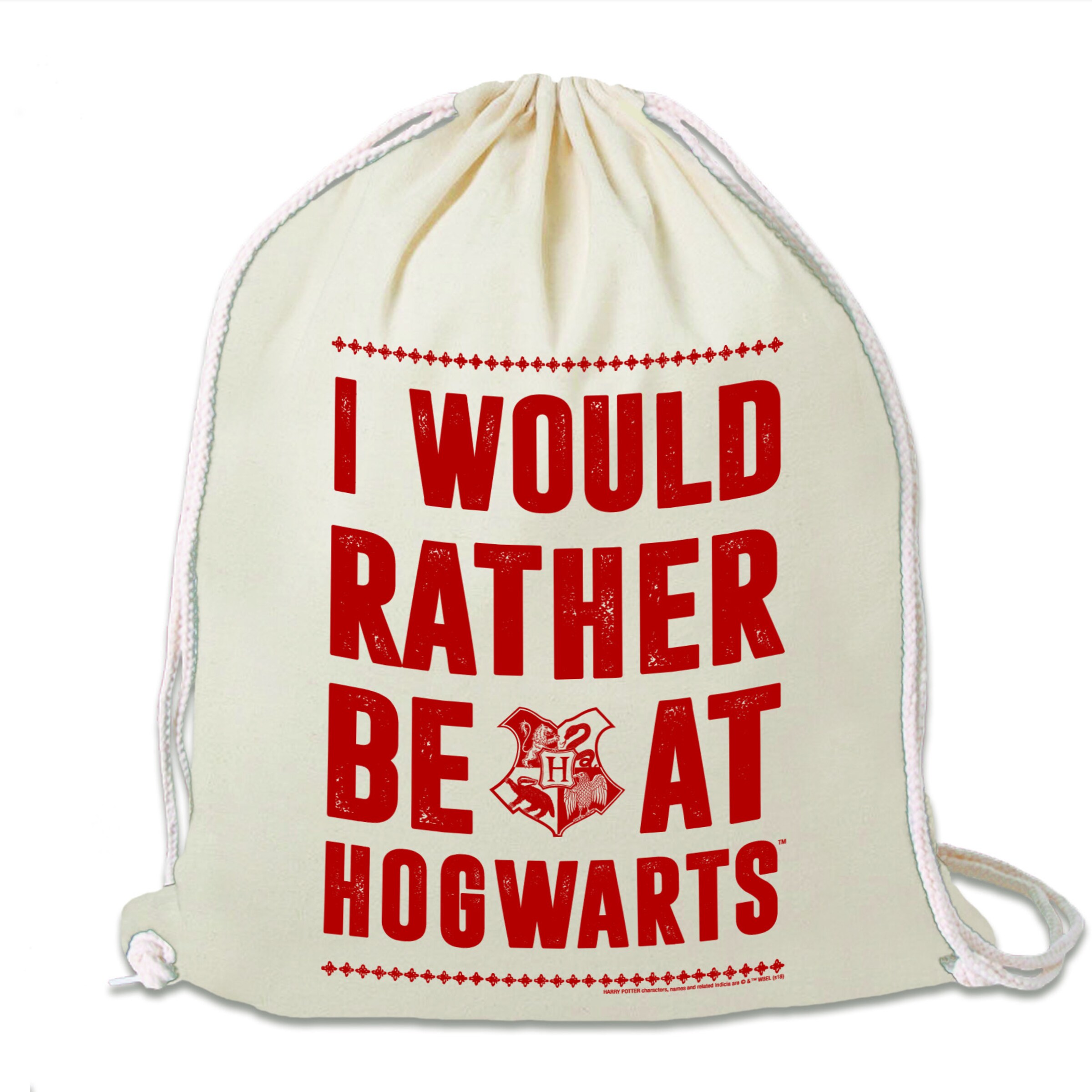 LOGOSHIRT Gym bag 'Harry Potter' in White: front