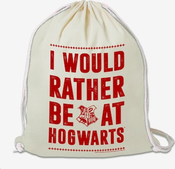 LOGOSHIRT Gym Bag 'Harry Potter' in White: front