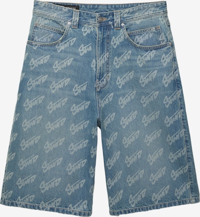 Pull&Bear Farkut 'STWD' värissä sininen denim / valkoinen, Tuotenäkymä