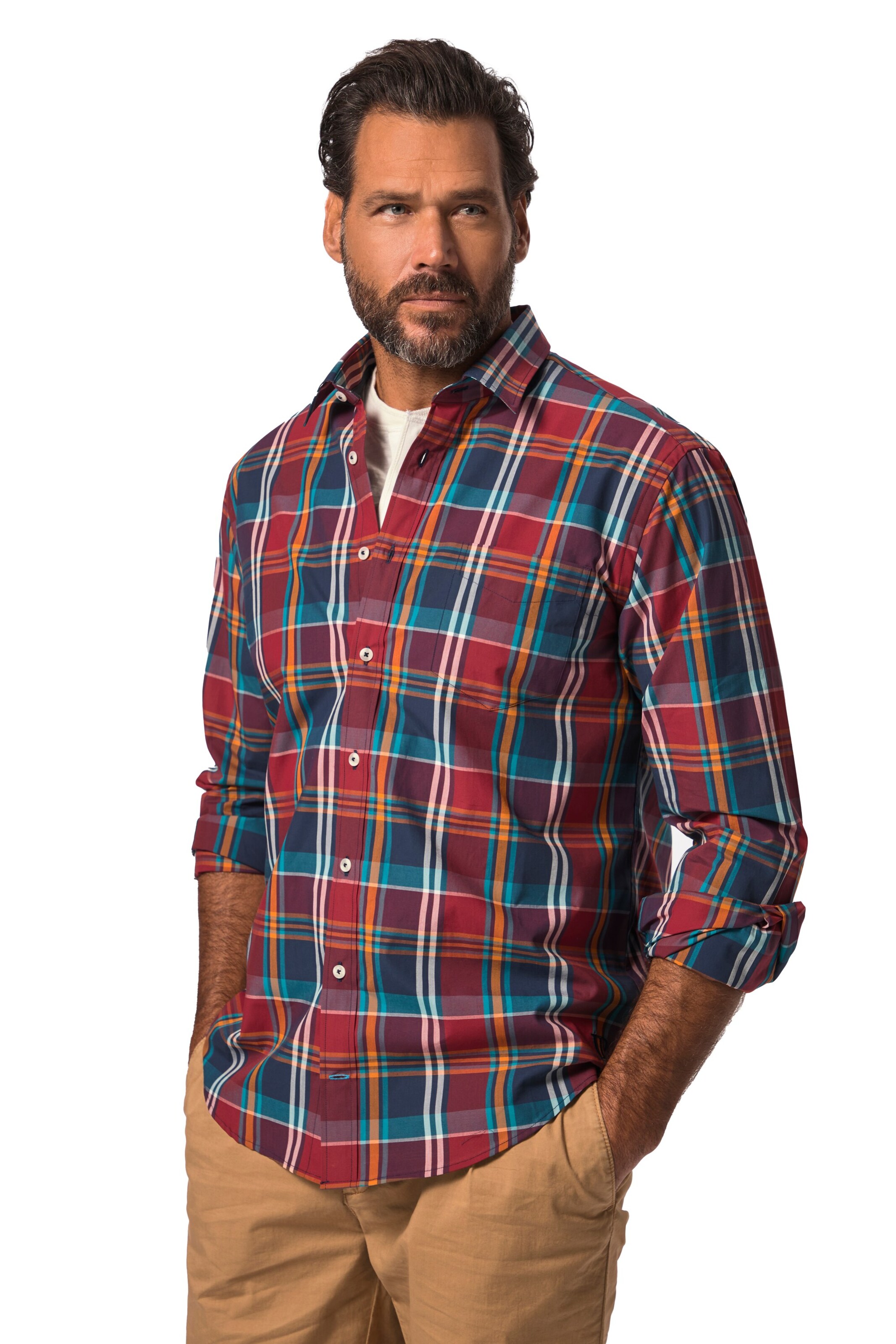 JP1880 Regular fit Overhemd in Gemengde kleuren: voorkant