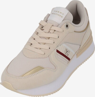 TOMMY HILFIGER Sneakers 'FW0FW07383' in beige / gold / kirschrot / weiß, Produktansicht