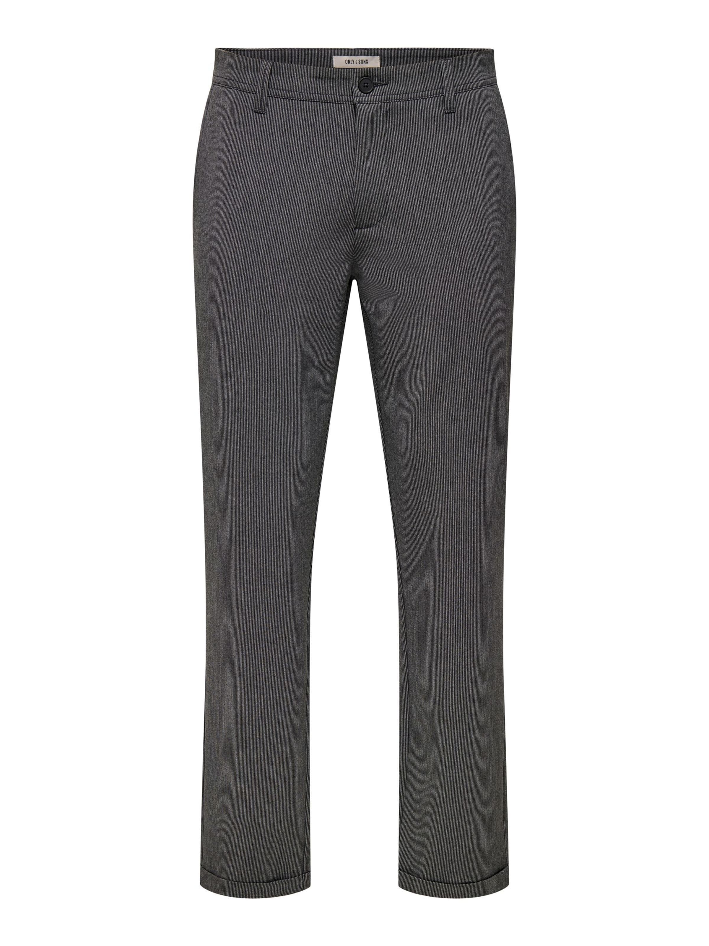 Only & Sons - regular Pantalón chino 'ONSWeft' en gris: frente